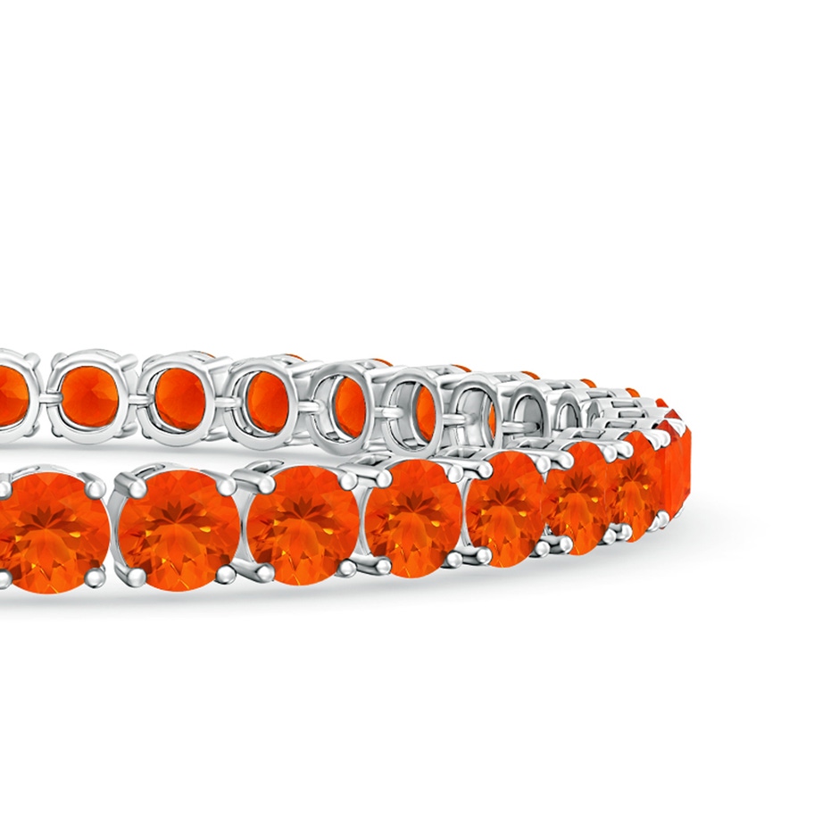 5mm AAA Classic Fire Opal Linear Tennis Bracelet in White Gold side-1