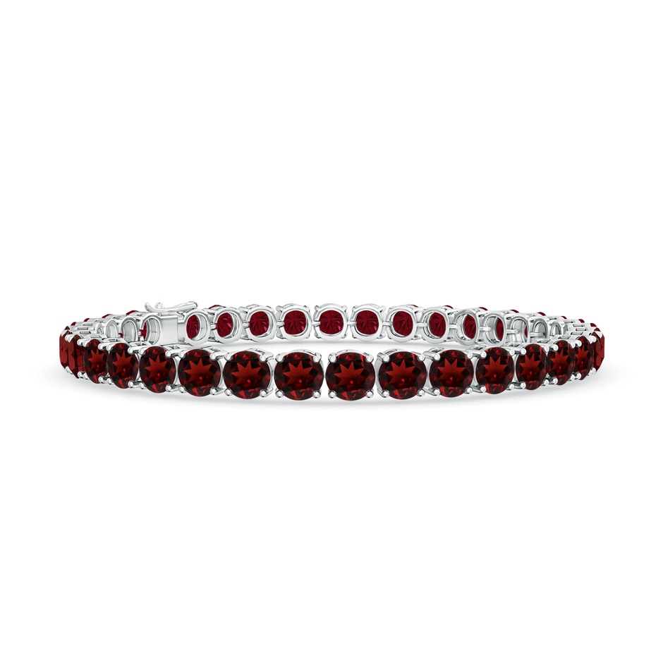 5mm AAA Classic Garnet Linear Tennis Bracelet in S999 Silver 