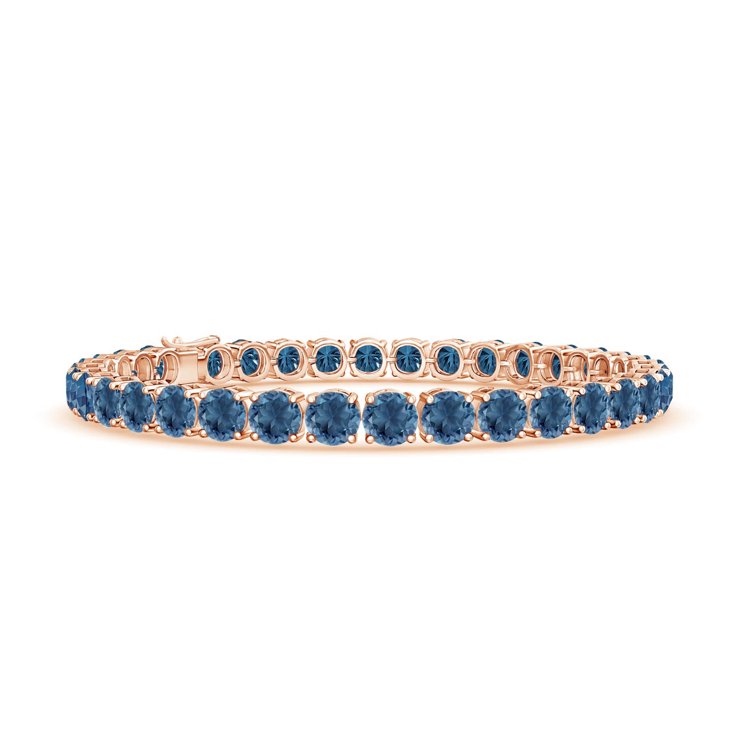 A - London Blue Topaz / 21 CT / 14 KT Rose Gold