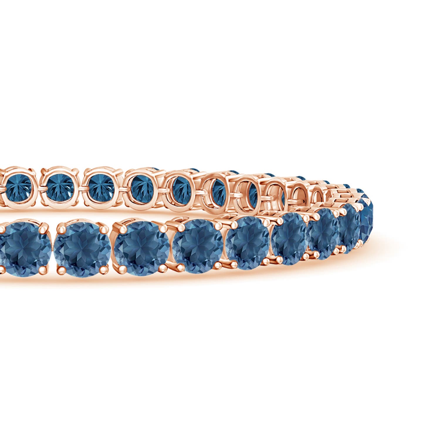 A - London Blue Topaz / 21 CT / 14 KT Rose Gold