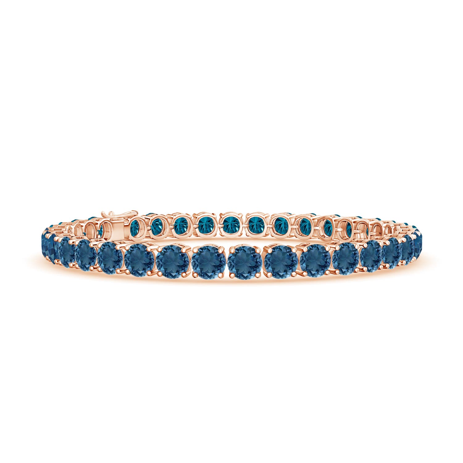 AA - London Blue Topaz / 21 CT / 14 KT Rose Gold