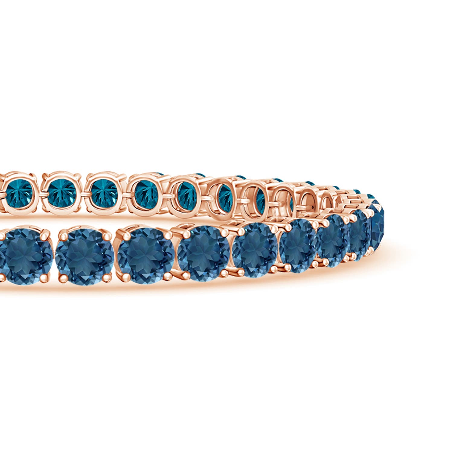 AA - London Blue Topaz / 21 CT / 14 KT Rose Gold