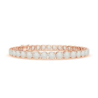 5mm A Classic Moonstone Linear Tennis Bracelet in 10K Rose Gold