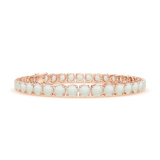 5mm AA Classic Moonstone Linear Tennis Bracelet in Rose Gold