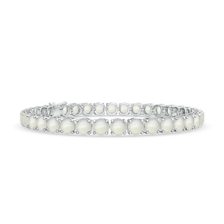 5mm AAA Classic Moonstone Linear Tennis Bracelet in White Gold