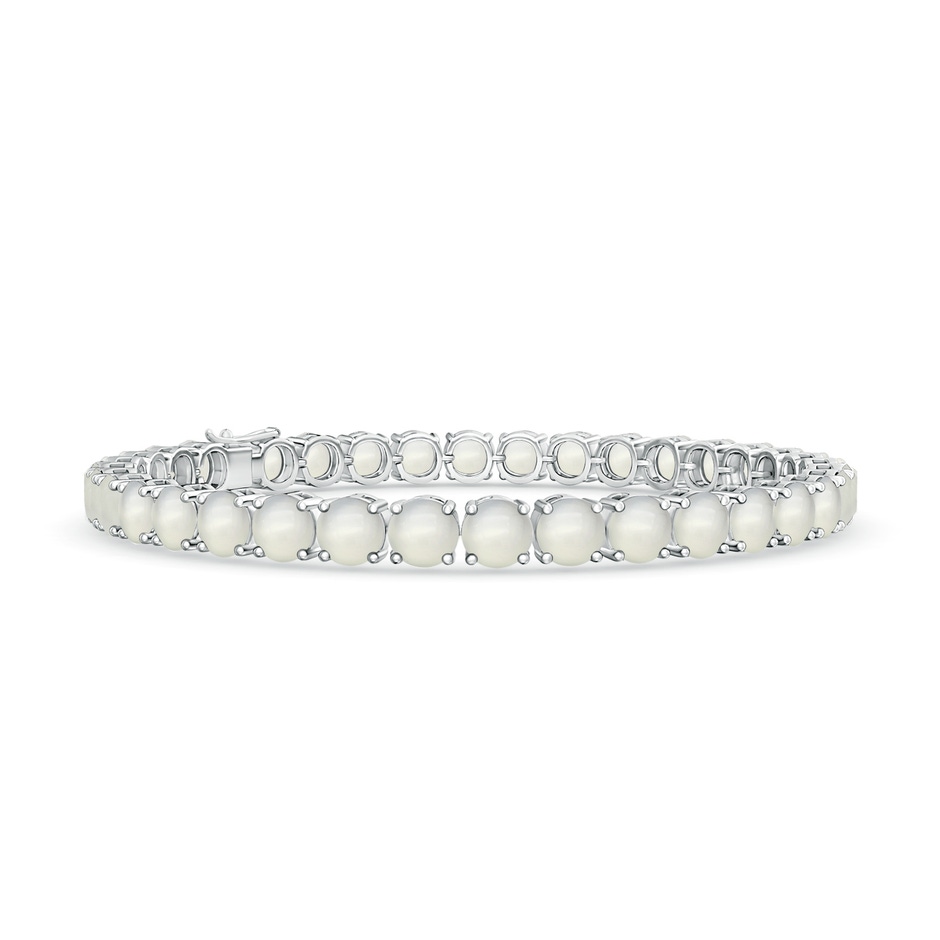 5mm AAA Classic Moonstone Linear Tennis Bracelet in White Gold 