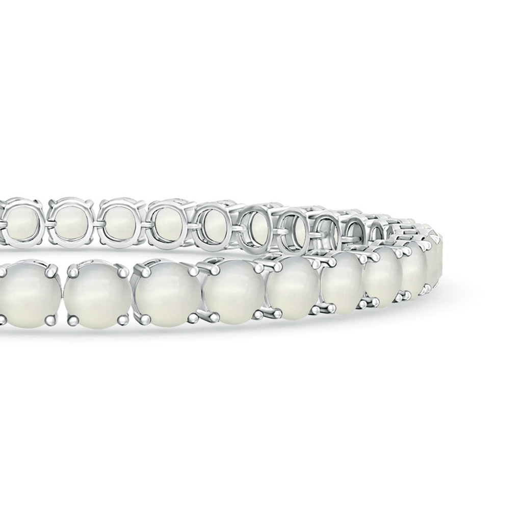 5mm AAA Classic Moonstone Linear Tennis Bracelet in White Gold - side 199