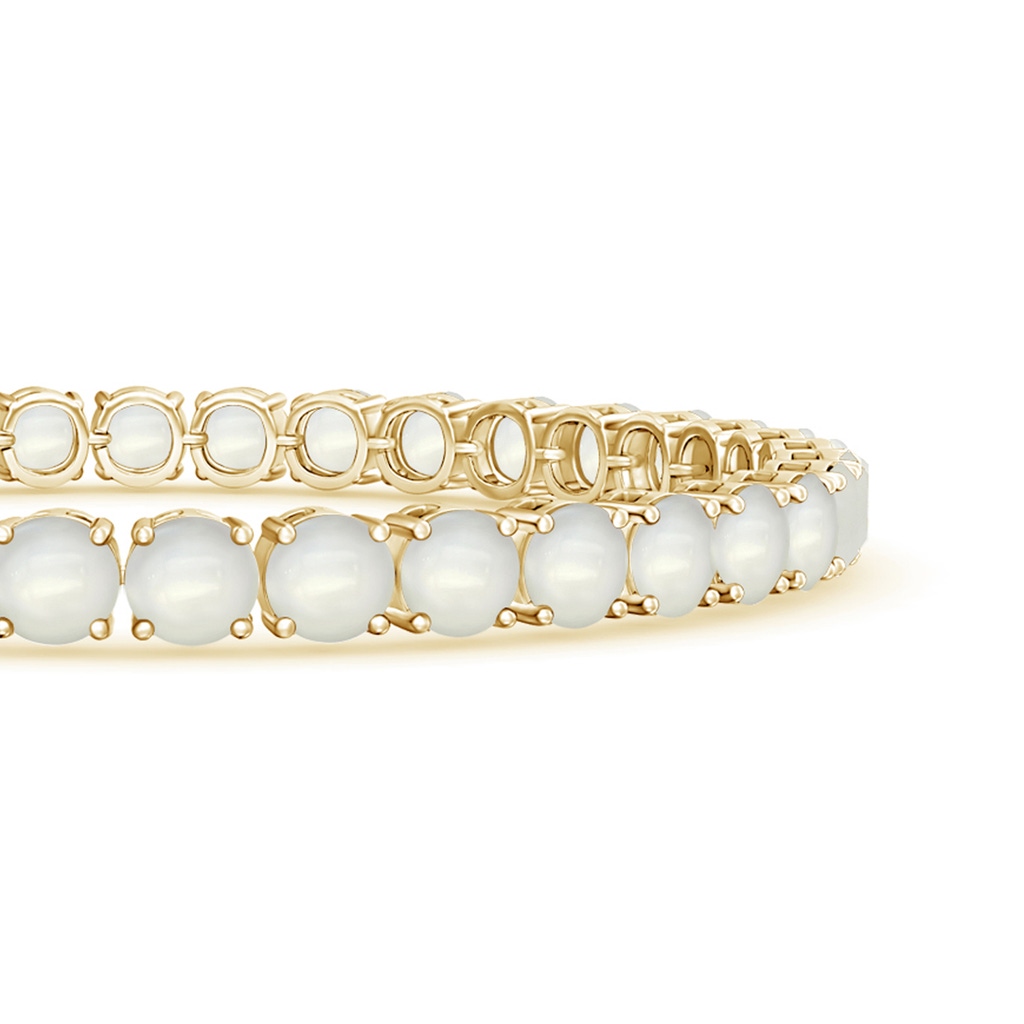 5mm AAAA Classic Moonstone Linear Tennis Bracelet in Yellow Gold - side 199