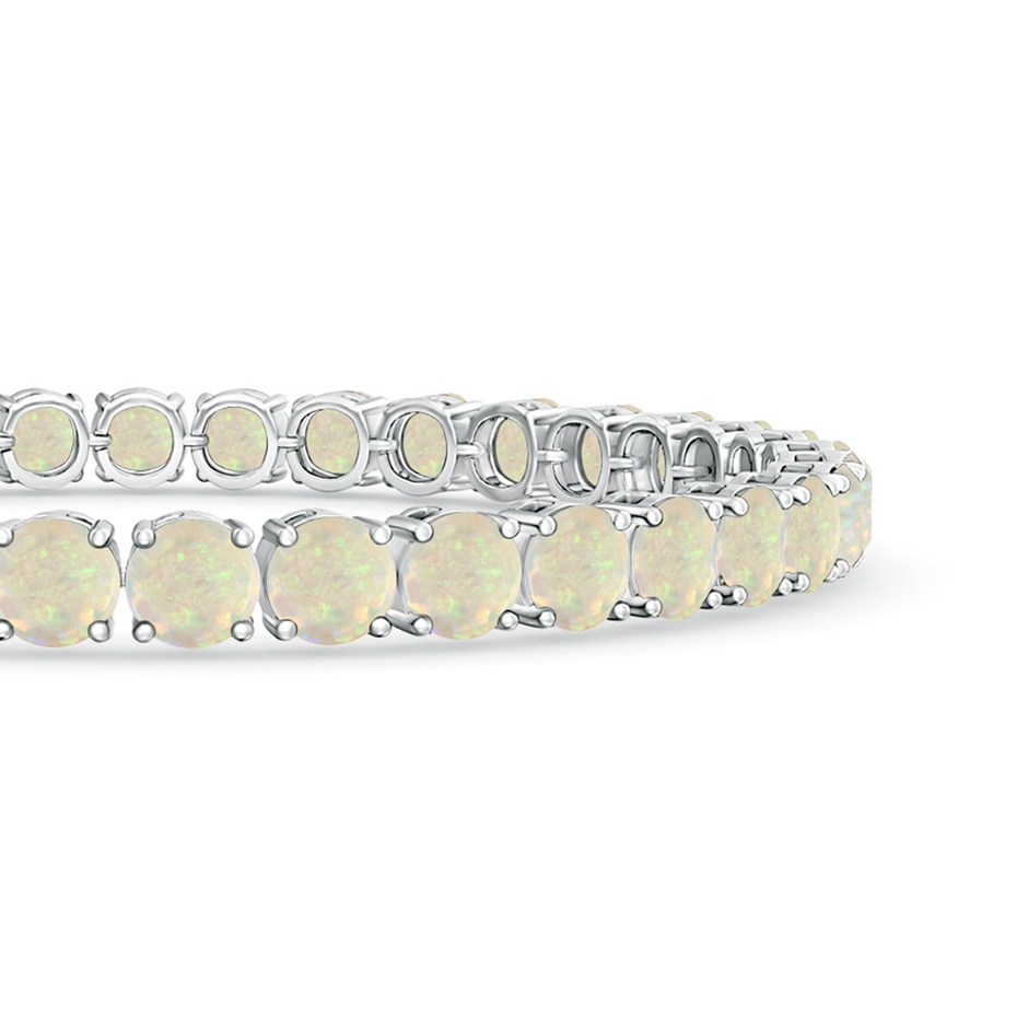 5mm AAA Classic Opal Linear Tennis Bracelet in White Gold side-1