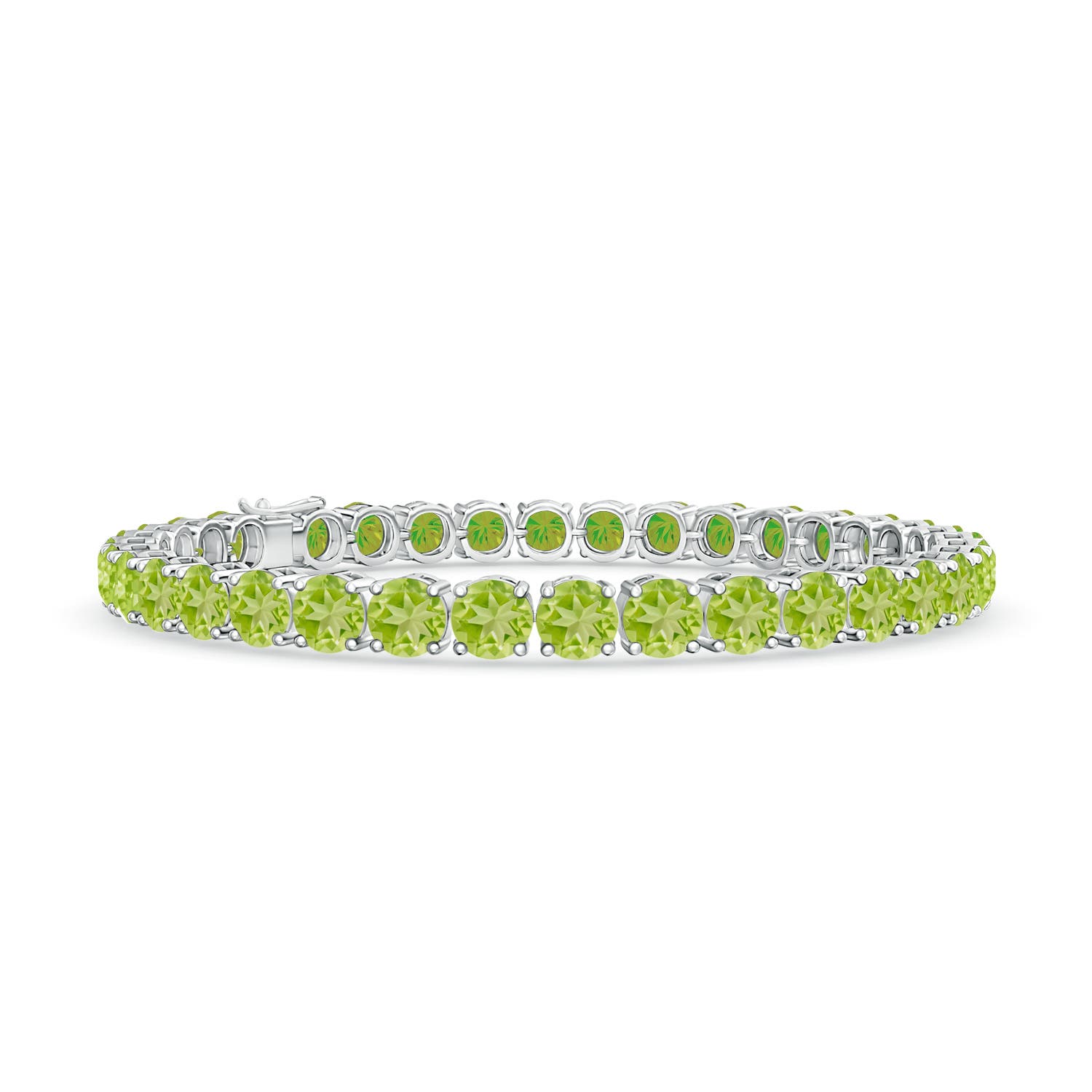 AA - Peridot / 19.25 CT / 14 KT White Gold