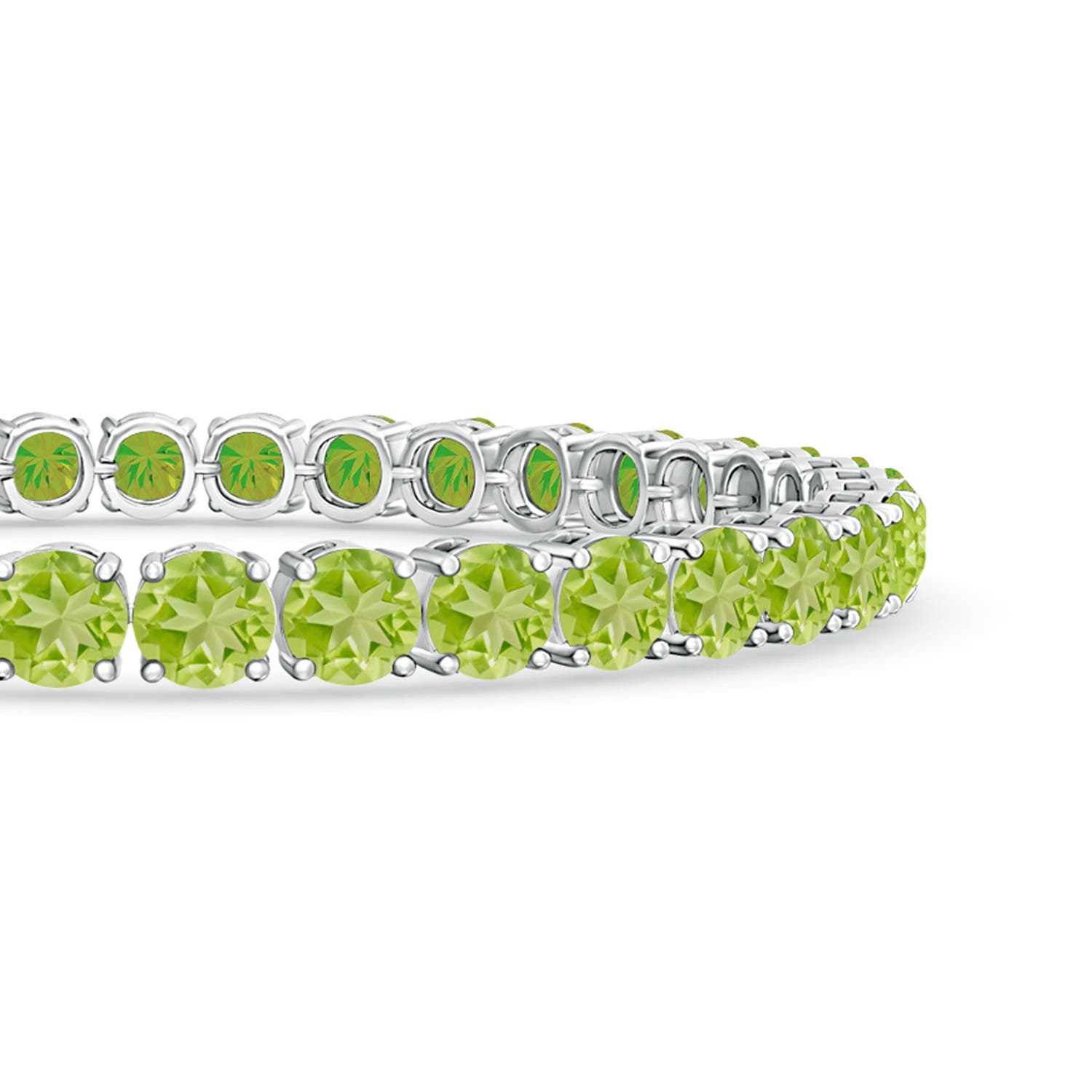 AA - Peridot / 19.25 CT / 14 KT White Gold