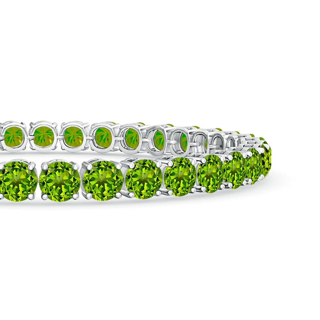 5mm AAAA Classic Peridot Linear Tennis Bracelet in S999 Silver - side 199
