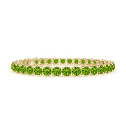 Tennis Yellow Gold Peridot Bracelets