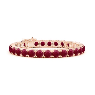 6mm A Classic Ruby Linear Tennis Bracelet in Rose Gold