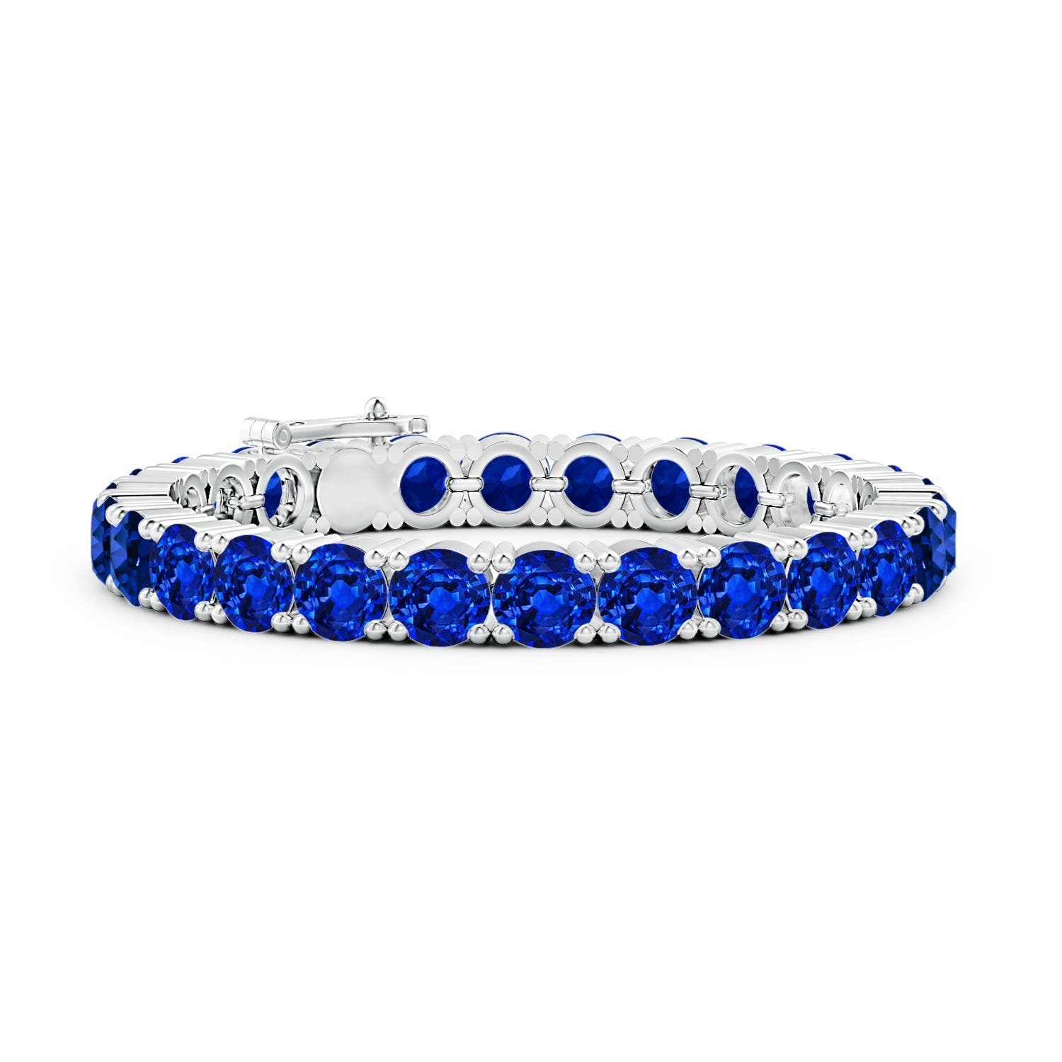Classic Blue Sapphire Linear Tennis Bracelet