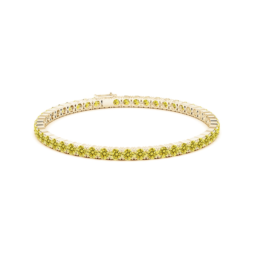 3.5mm AAAA Classic Fancy Intense Yellow Diamond Linear Tennis Bracelet in Yellow Gold - side 199