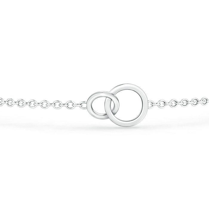 70 Lobster Claw Intertwined Open Circle Link Bracelet in White Gold Product Image