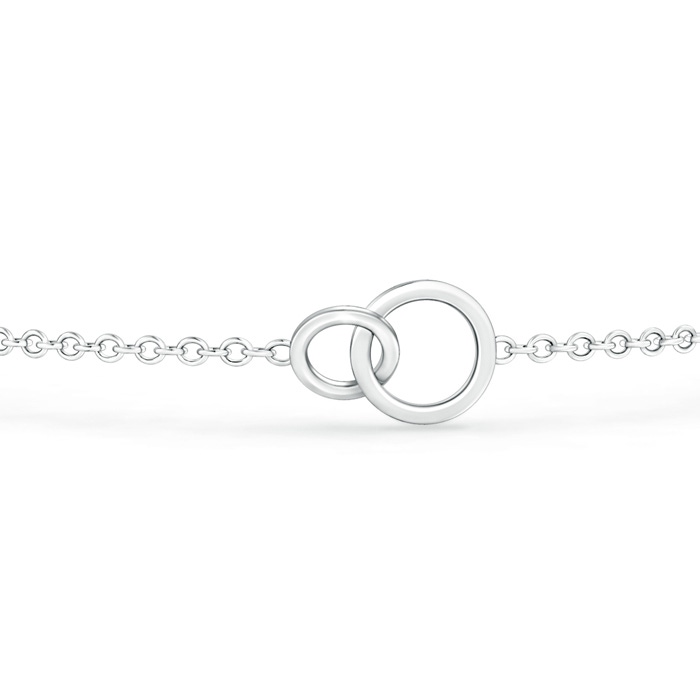 70 Lobster Claw Intertwined Open Circle Link Bracelet in White Gold product image