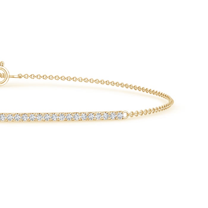 1.1mm GVS2 Diamond Bar Bracelet in Yellow Gold - side 1