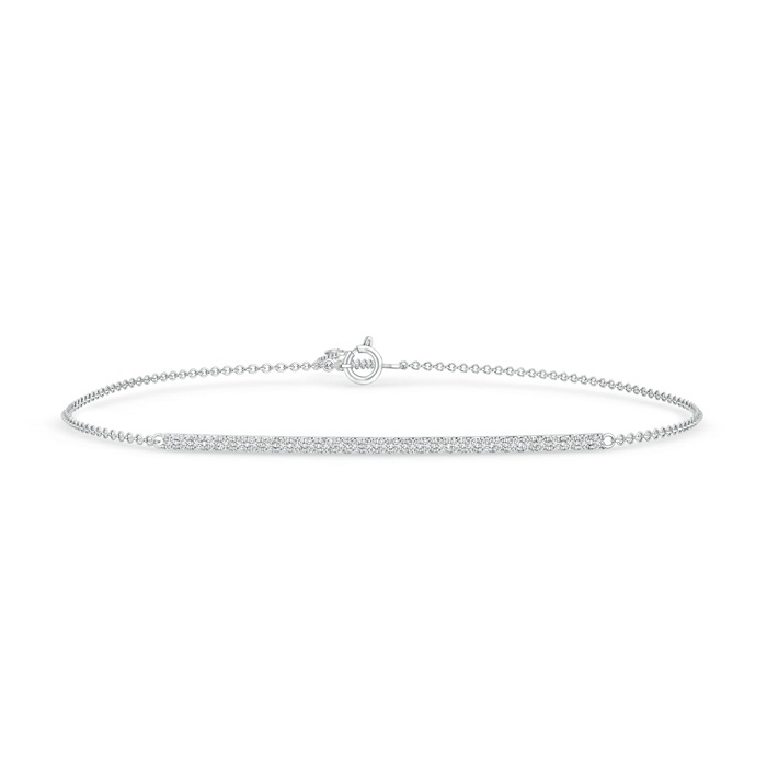 1.1mm HSI2 Diamond Bar Bracelet in White Gold 