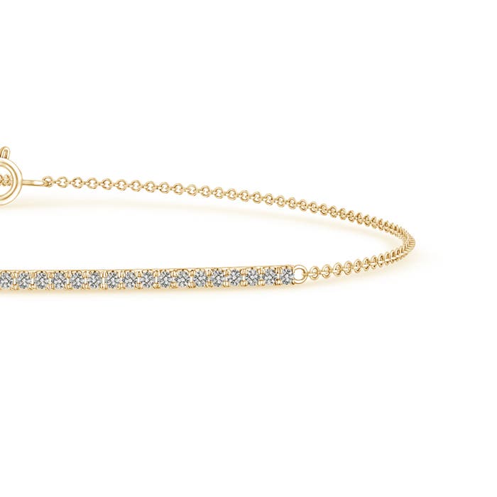 1.1mm KI3 Diamond Bar Bracelet in Yellow Gold - side 1