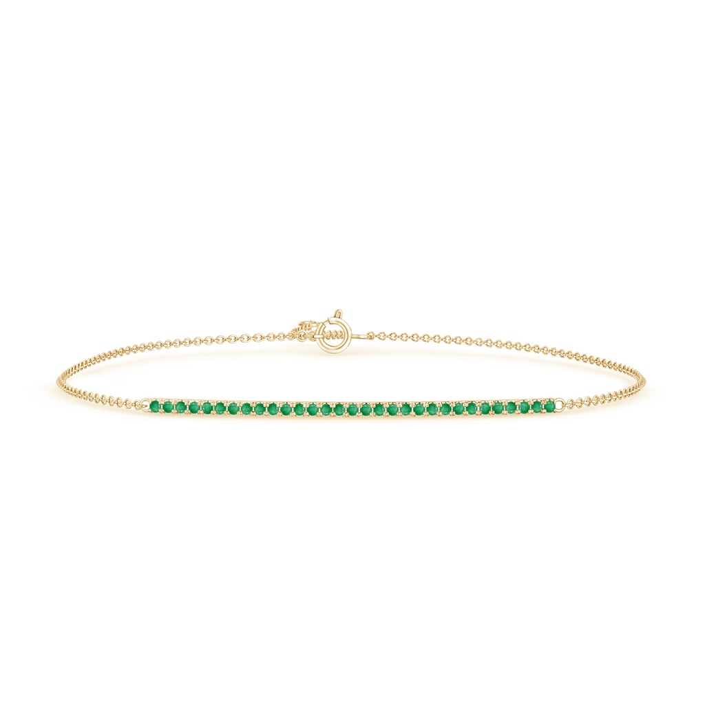 1.2mm A Emerald Bar Bracelet in Yellow Gold 