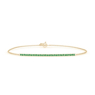 1.2mm A Emerald Bar Bracelet in Yellow Gold