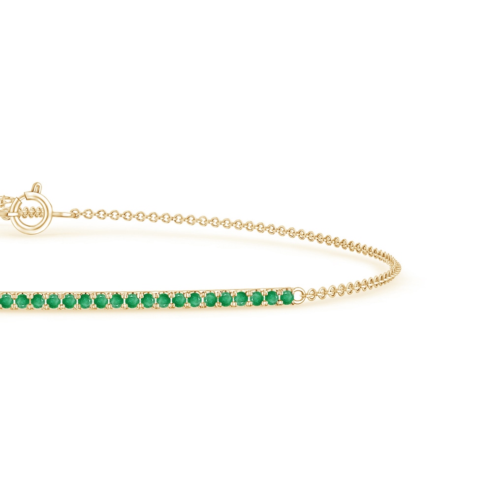 1.2mm A Emerald Bar Bracelet in Yellow Gold Side 199