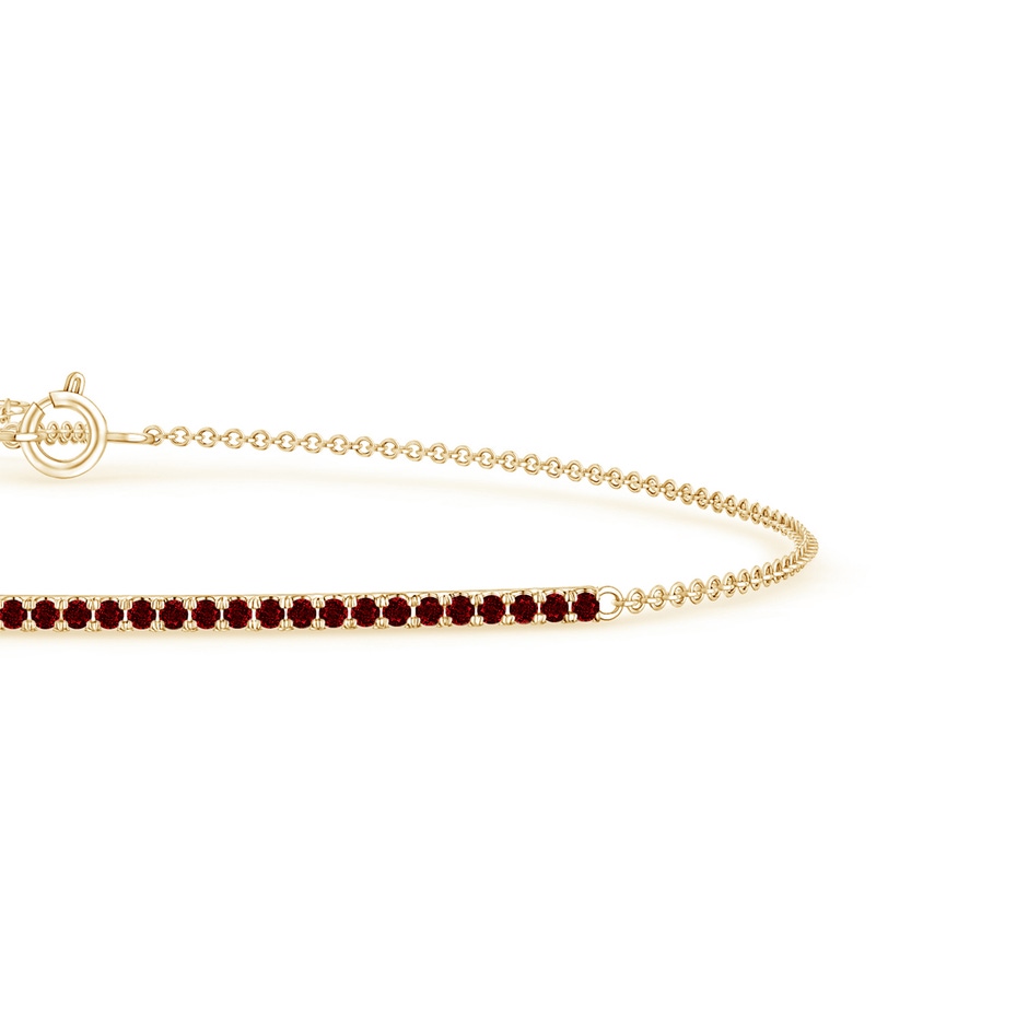 1.2mm AAAA Ruby Bar Bracelet in Yellow Gold side 199