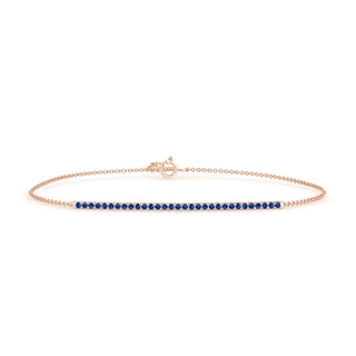 1.2mm AAA Blue Sapphire Bar Bracelet in Rose Gold