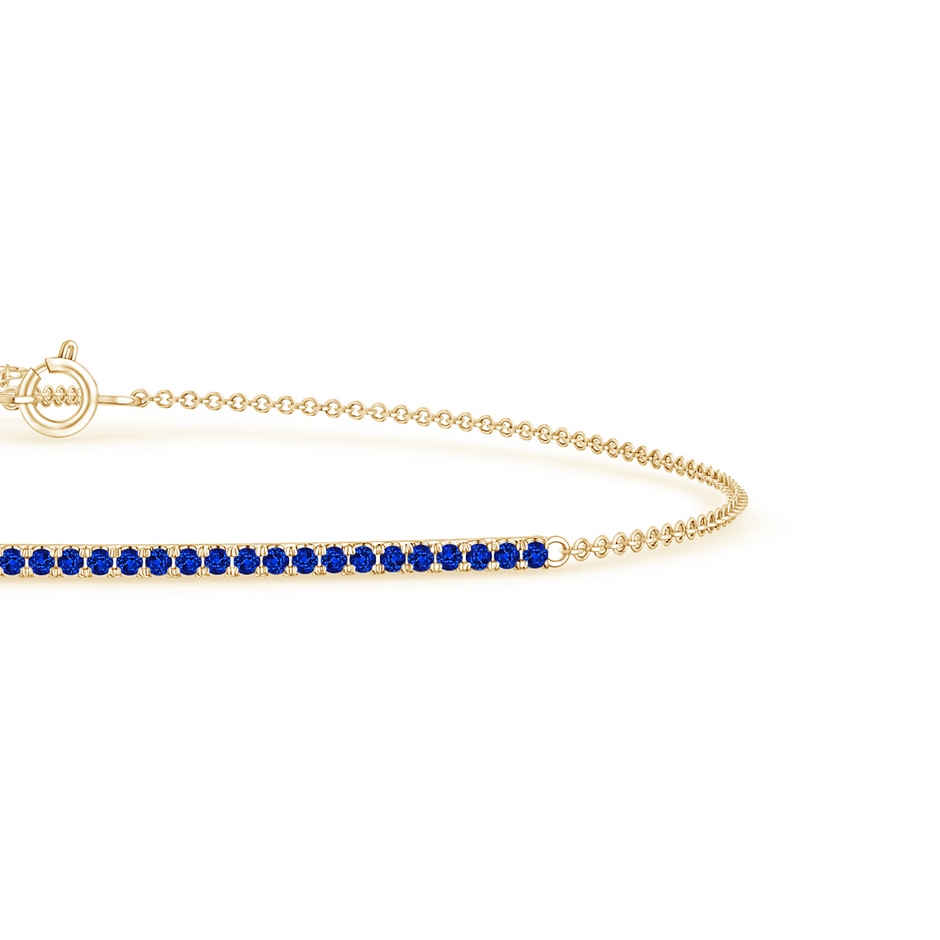 1.2mm AAAA Blue Sapphire Bar Bracelet in Yellow Gold side 199