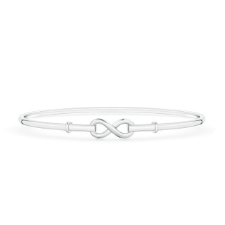 Infinity Symbol Polished Bangle Bracelet in 10K White Gold