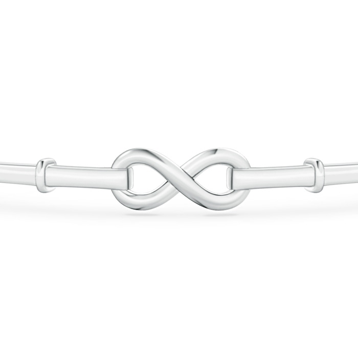 Infinity Symbol Polished Bangle Bracelet in 10K White Gold product image