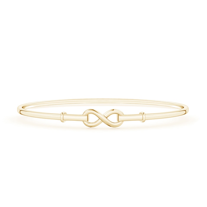 Infinity Symbol Polished Bangle Bracelet in Yellow Gold