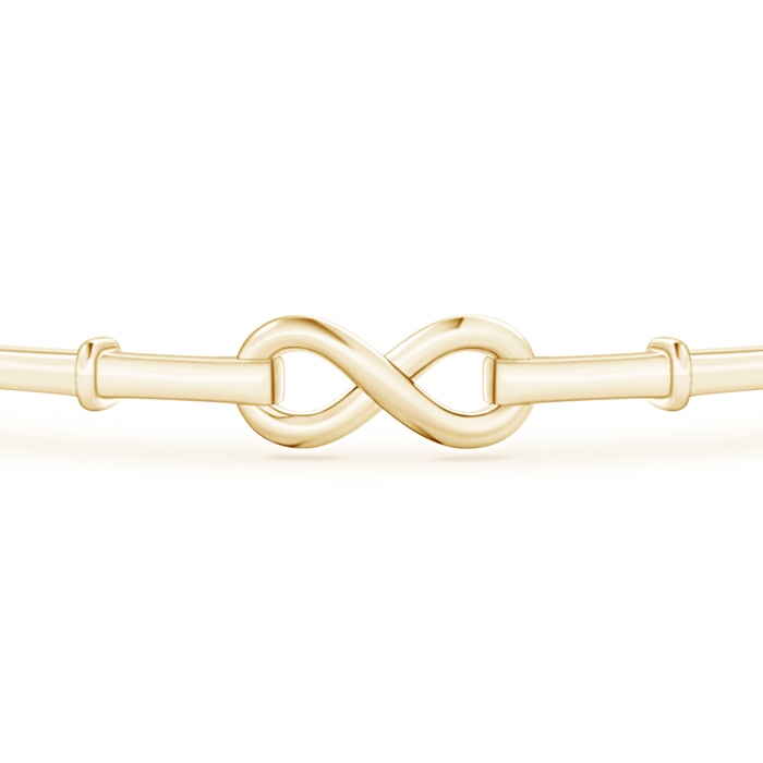 Infinity Symbol Polished Bangle Bracelet in Yellow Gold product image