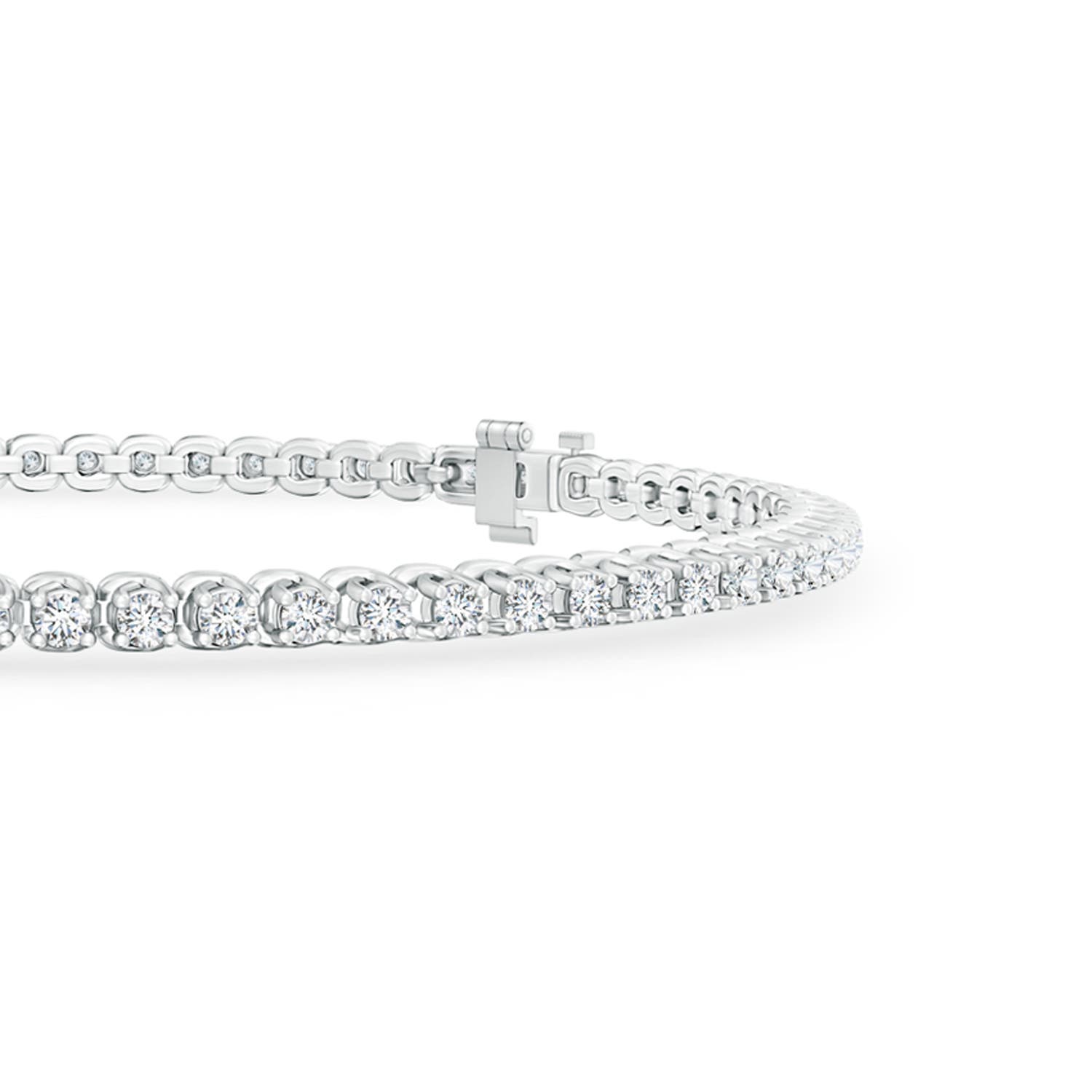 1.5mm GVS2 Diamond Eternity Stackable Bracelet in White Gold
