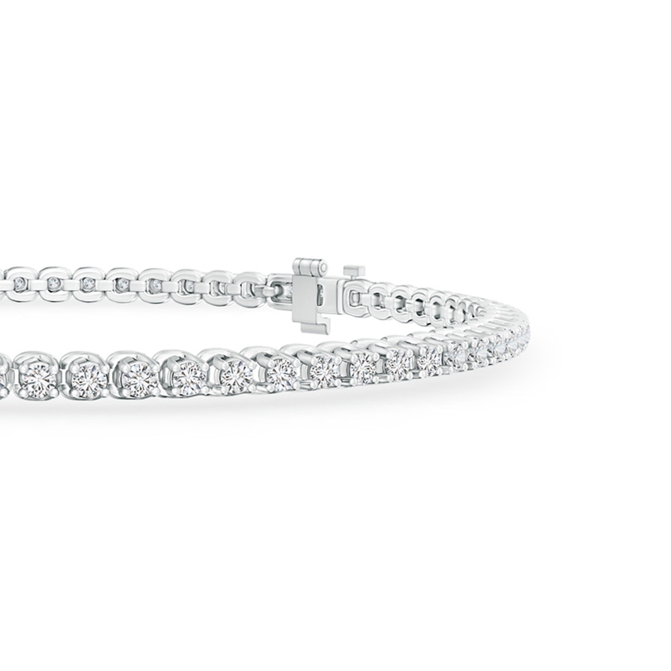 1.5mm HSI2 Diamond Eternity Stackable Bracelet in White Gold side-1