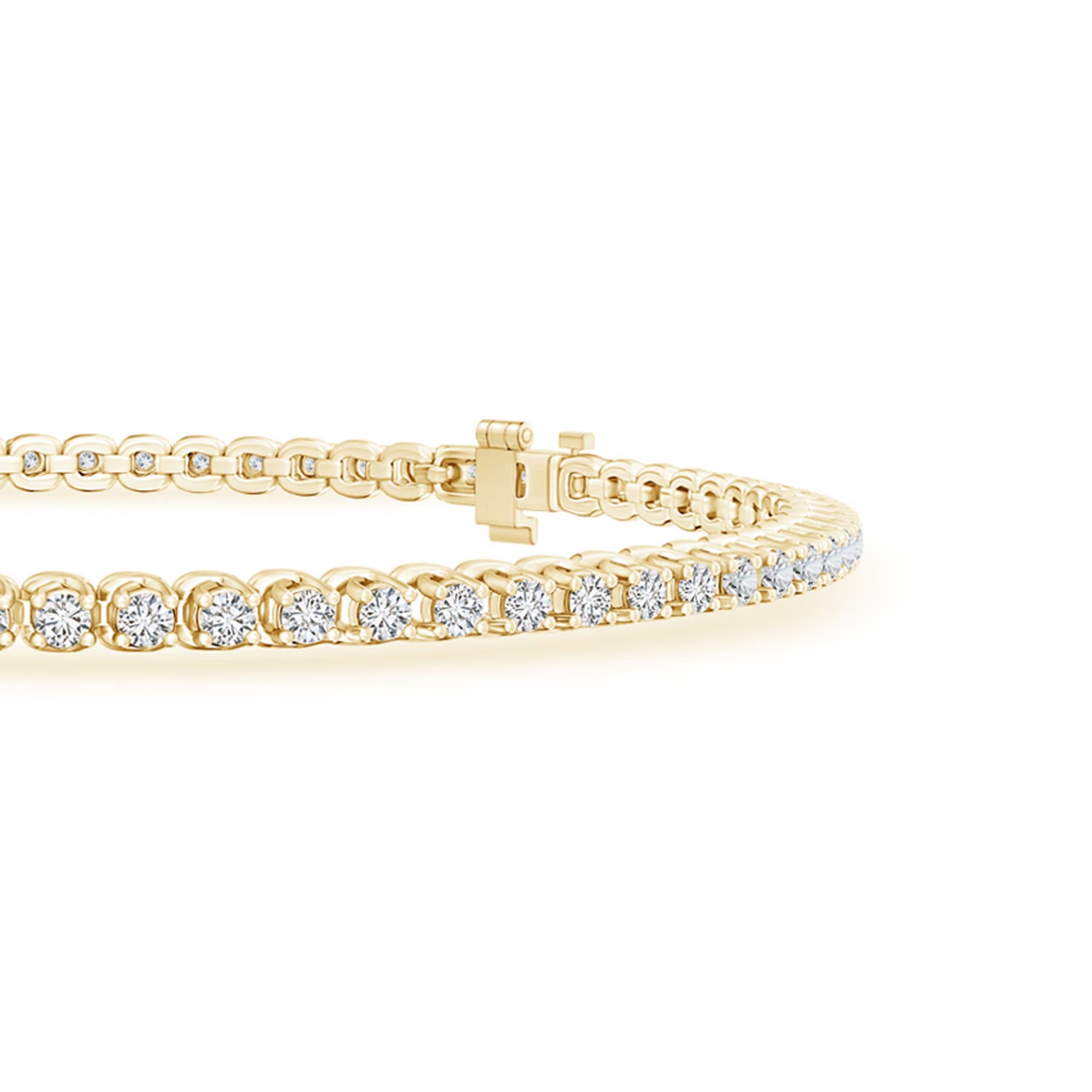 1.5mm HSI2 Diamond Eternity Stackable Bracelet in Yellow Gold