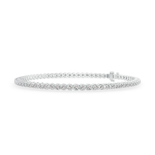 1.5mm IJI1I2 Diamond Eternity Stackable Bracelet in 10K White Gold