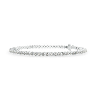 1.5mm KI3 Diamond Eternity Stackable Bracelet in 10K White Gold