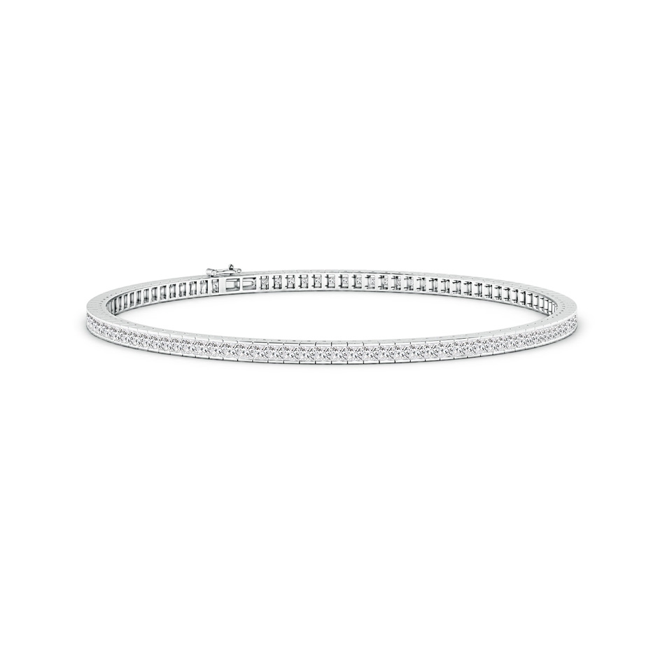 1.6mm HSI2 Channel-Set Princess-Cut Diamond Tennis Bracelet in White Gold 