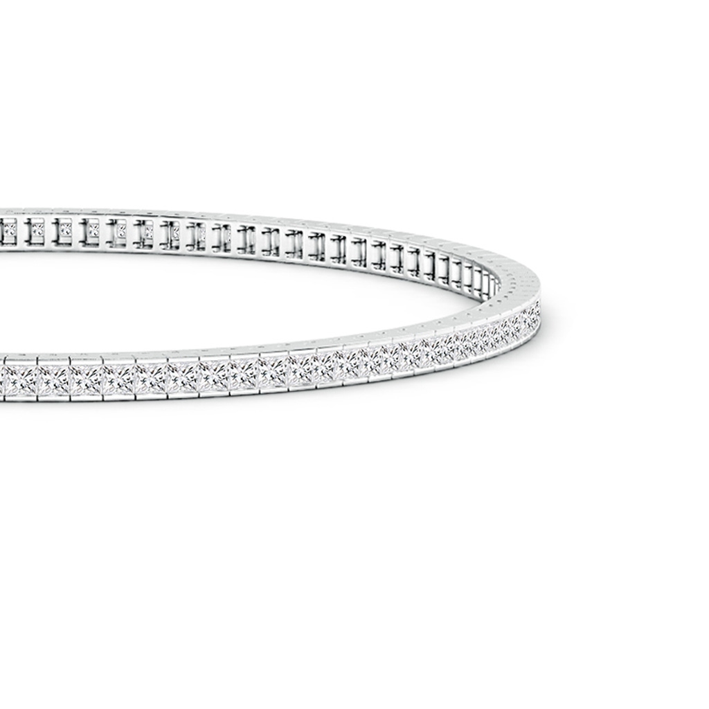 1.6mm HSI2 Channel-Set Princess-Cut Diamond Tennis Bracelet in White Gold Side 199