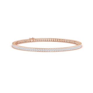 1.7mm GVS2 Channel-Set Princess-Cut Diamond Tennis Bracelet in Rose Gold