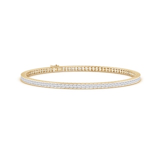 1.7mm GVS2 Channel-Set Princess-Cut Diamond Tennis Bracelet in Yellow Gold