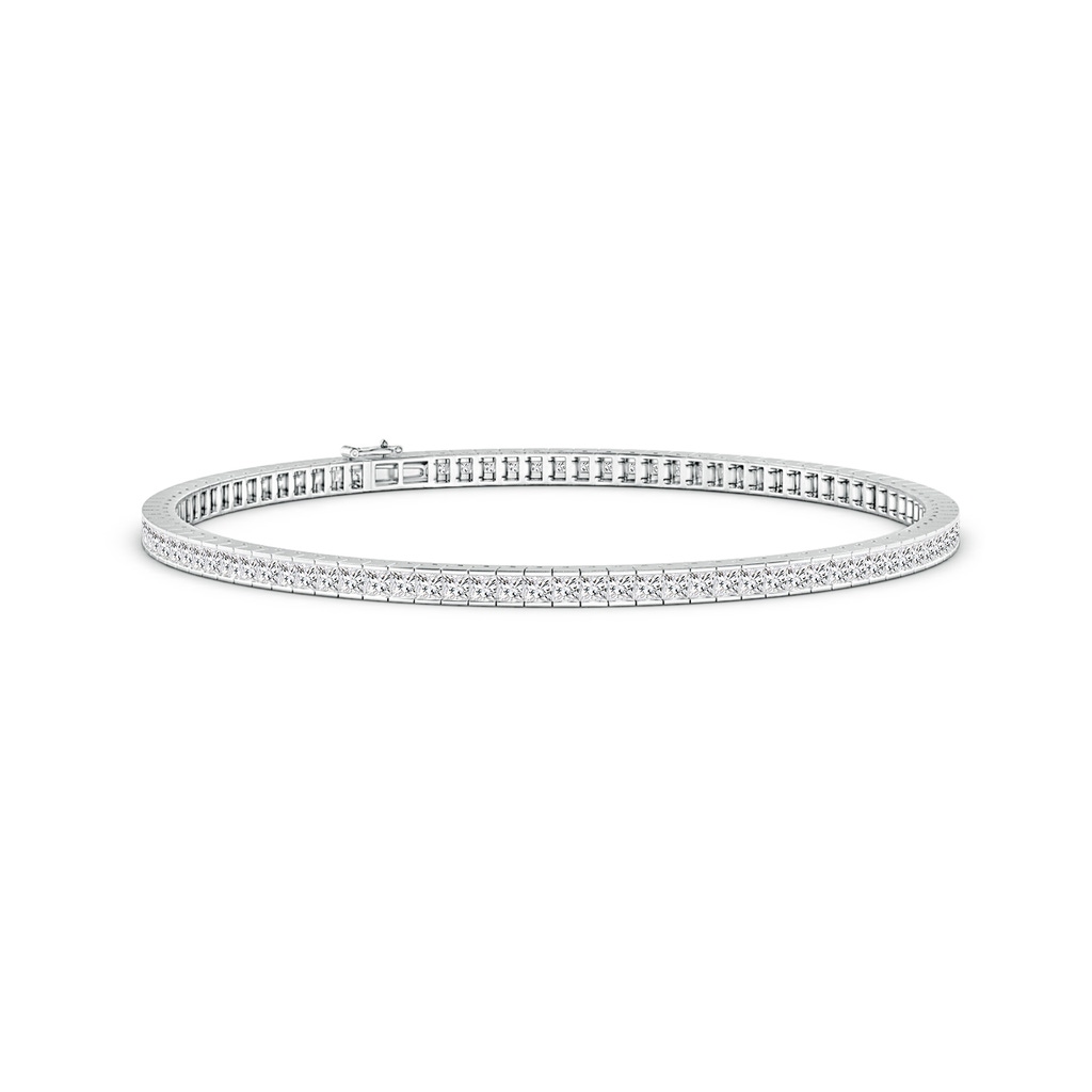1.7mm HSI2 Channel-Set Princess-Cut Diamond Tennis Bracelet in White Gold