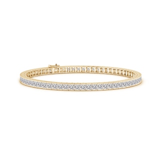 2.5mm IJI1I2 Channel-Set Princess-Cut Diamond Tennis Bracelet in 10K Yellow Gold