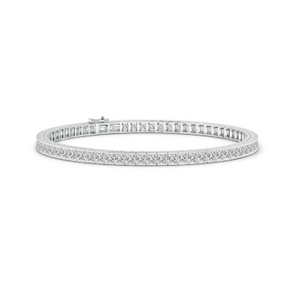 2.5mm IJI1I2 Channel-Set Princess-Cut Diamond Tennis Bracelet in 9K White Gold