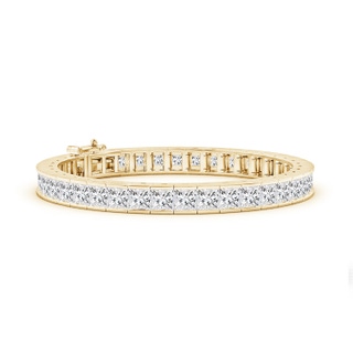 4.4mm HSI2 Channel-Set Princess-Cut Diamond Tennis Bracelet in Yellow Gold