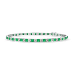 Square Emerald Tennis Bracelets