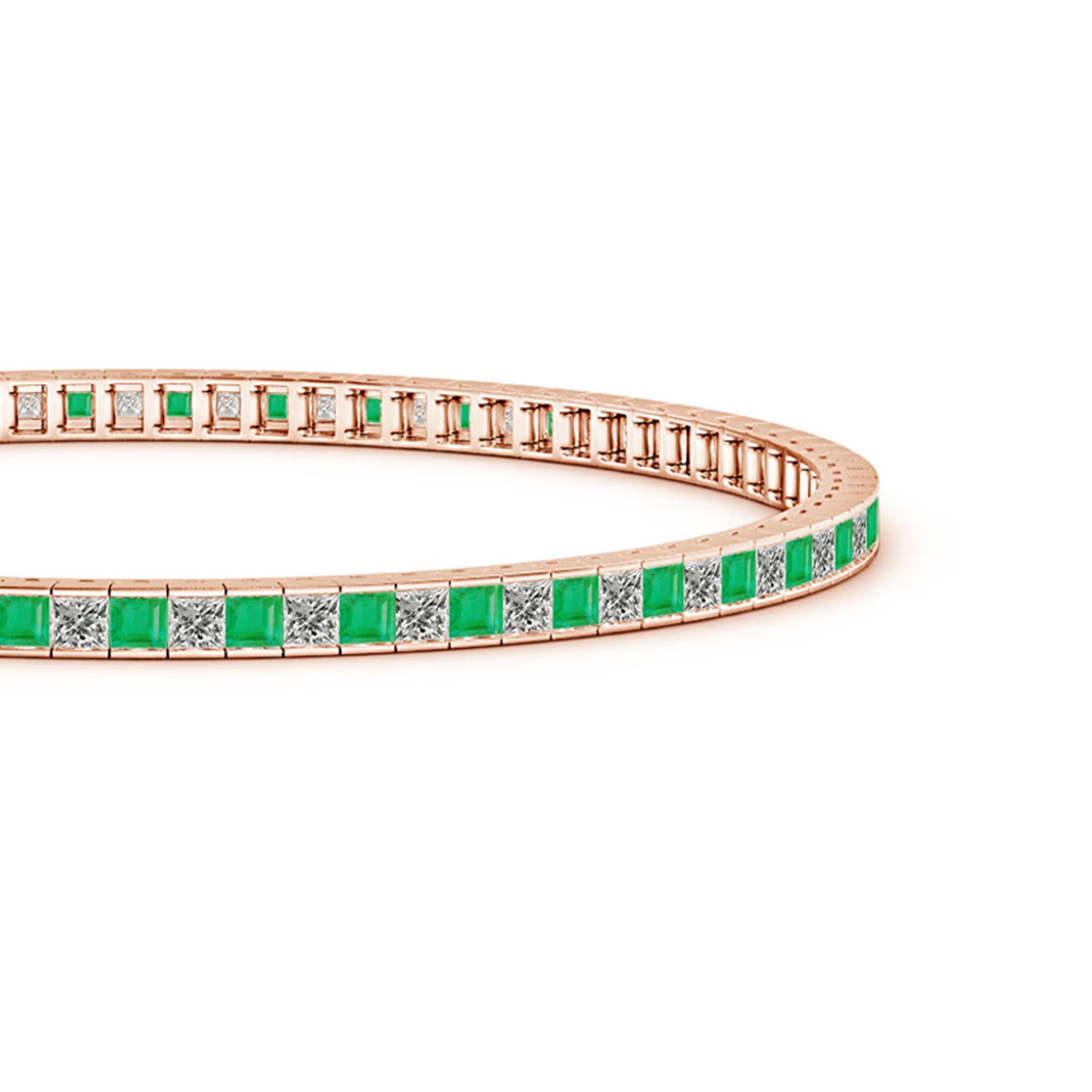 A - Emerald / 3.29 CT / 14 KT Rose Gold